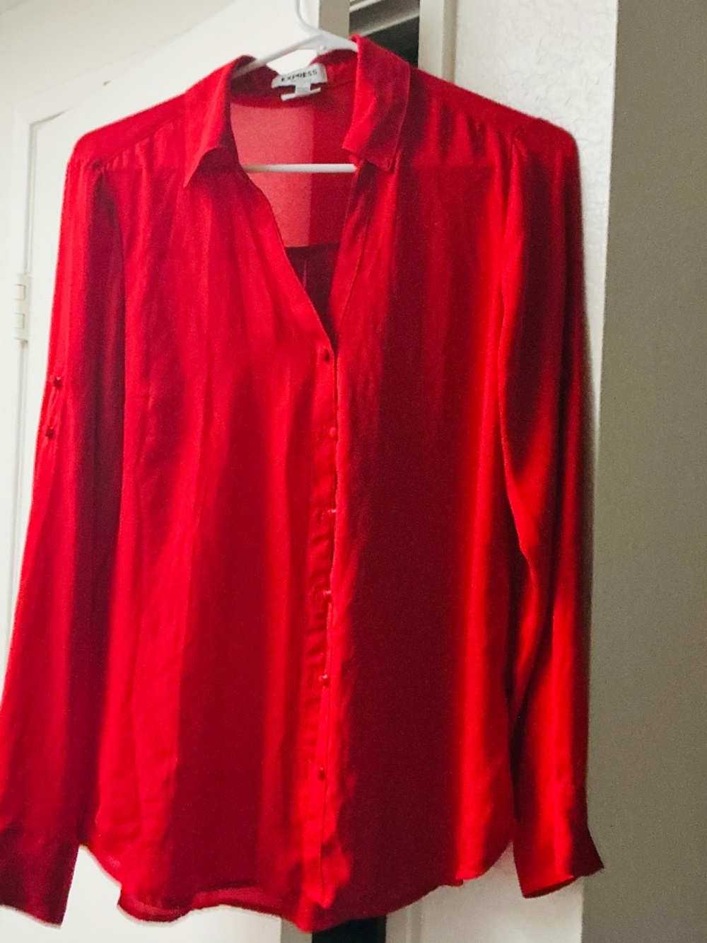 Bundle of two Express portfolio tops size medium red and blue
